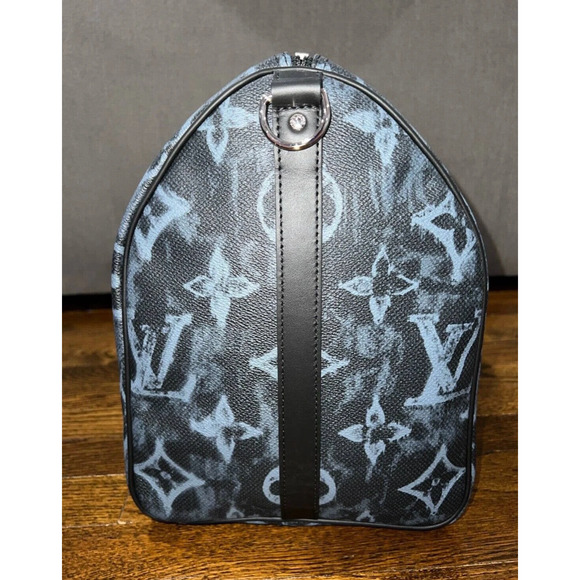 Louis Vuitton Keepall Bandouliere 50 Pastel Noir Black Duffle Weekend Travel Bag - Picture 7 of 11